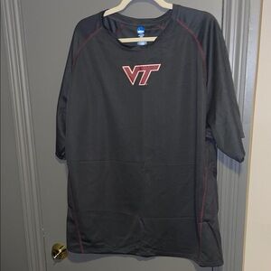 NCAA Black Short-Sleeve Tee with Maroon VT Crest